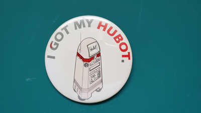 Extremely Rare Hubot Pinback Button - 1986 CES Show, View more