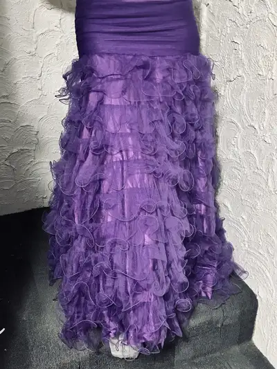 Purple Strapless Dress, View more