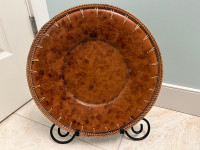 Pier 1 Faux Leather & Rattan Charger Plate