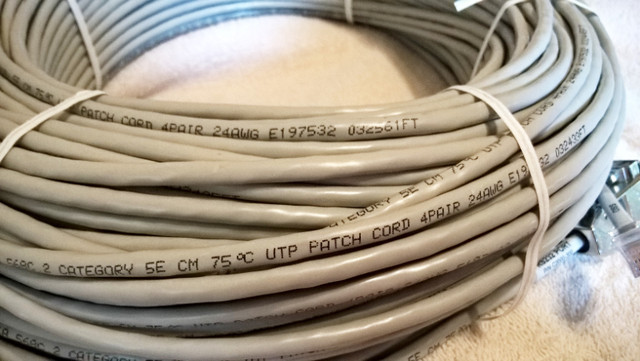 300 FT Long CAT 5E UTP Patch Cord with RJ45 and DB9 Connectors in Cables & Connectors in Kitchener / Waterloo - Image 2