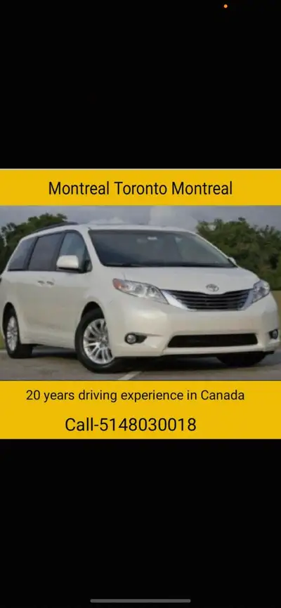 EXPRESS RIDE SHARE-EVERY DAY - MONTREAL TO TORONTO MISSISSAUGA , View more
