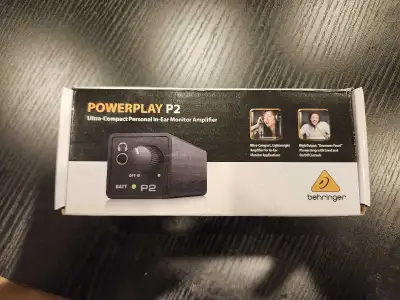 Behringer P2 Ultra-Compact Personal In-Ear Monitor Amplifier, View more