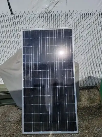 Brand new solar panels 200 watts still in boxes. I have a few. Price is firm. Panel size is 5' x 3'....