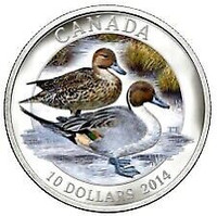2014 $10 silver Northern Pintail Duck