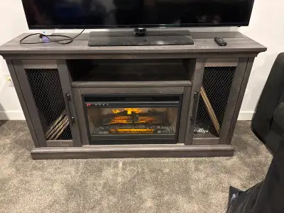 Fireplace TV stand- like new , View more