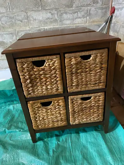 Wooden wicker basket storage units for sale, View more