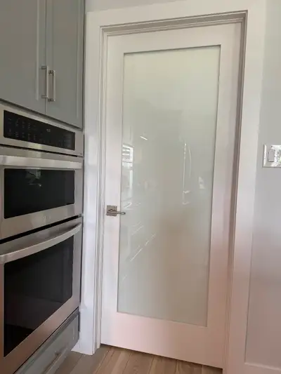 Frosted glass wooden door 32x80”, View more