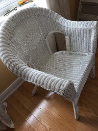 White large wicker chair 