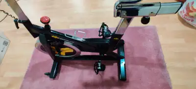 Like new Go-Plus exercise bike.Seat/Height/Tension adjustment.Calories.Distance.Pulse.Speed and time...