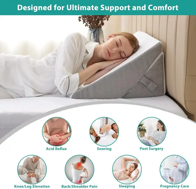 Bedluxe Adjustable Wedge Pillow Set – Orthopedic Memory Foam in Bedding in St. Catharines - Image 9
