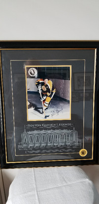 Phil Eaposito "Boston Garden Legends" signed Photo Framed