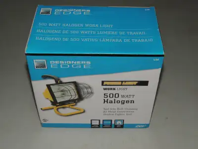 Portable 500 watt halogen work light/floodlight - NEW, View more