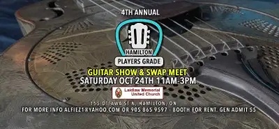 Hamilton Players Grade Guitar Show Sat Oct 24 11-3., View more