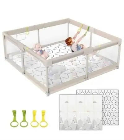 New ZEEBABA Baby Playpen with Mat, Playpen for Babies, View more