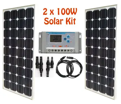 200W Solar Kit This is a 12V or 24V system. It is suitable for RV, boat, cottage, trailer and other...