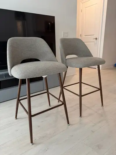 Stylish Beige Counter Stools (Set of 2), View more