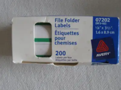File Folder Labels- Green Stripe/200, View more
