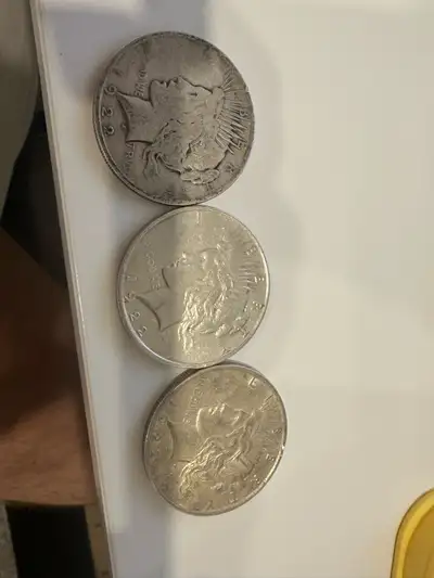 USA peace dollar and Morgan dollar  or silver dollar, View more