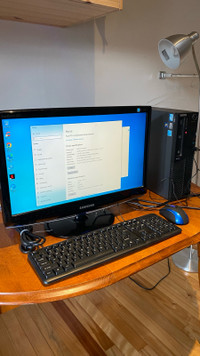 Lenovo PC thinkcentre m91p + monitor, mouse, keyboard and cables