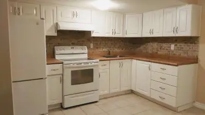 Legal 1 bedroom basement apartment for rent with 2 parking spots! Includes living room, dining, kitc...