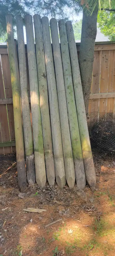 Have (8) 4" round x 8 feet long fence posts with spiked end. Stil in good condition. Asking $50 for...