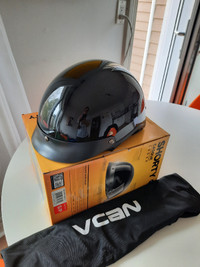 VCAN Shorty Classic Motorcycle Helmet (*New*, SMALL)