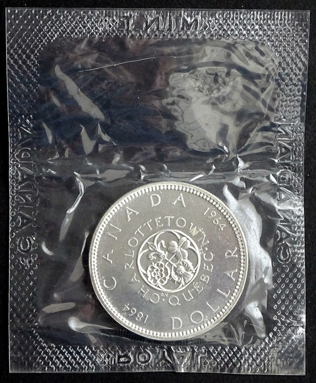 1964 Canada Charlottetown $1 Silver Dollar in Arts & Collectibles in Oakville / Halton Region - Image 3