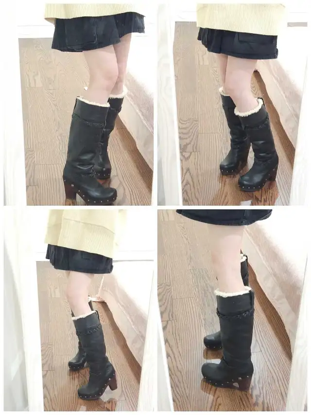 Thick Leather & Sheepskin Lining  By UGG Savanna Knee Boot in Women's - Shoes in Markham / York Region - Image 5