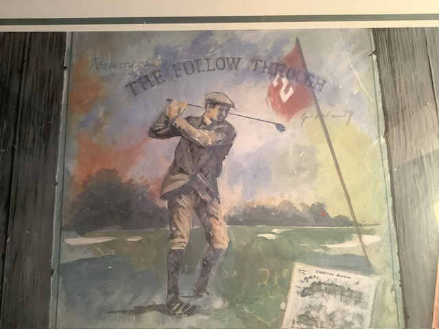 Vtg Golf Print Titled “The Follow Through” by Ruane Mannjng in Arts & Collectibles in Belleville - Image 3