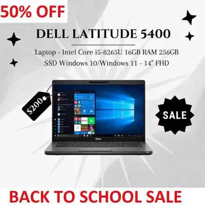 CLEARANCE SALE BACK TO SCHOOL DELL 14''FHD,Intel 8th Gen i5-8265, View more