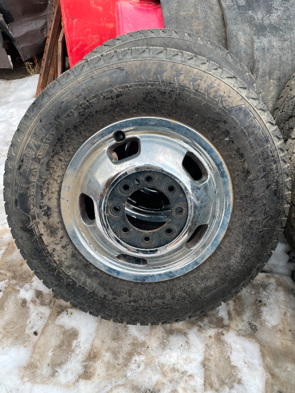 Dodge dually, studded Nokian winter tires with Steel rims. in Tires & Rims in Whitehorse - Image 2