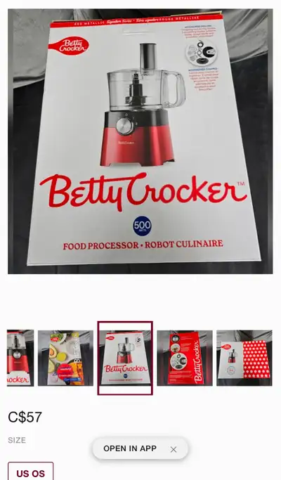 Betty Crocker food processor, View more