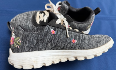 Women's Flowered Golf Shoes, Size 6 Sketchers, Grey, View more