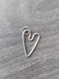 Sterling Silver Hand Made Heart Pendant for Necklace