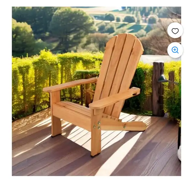KidKraft Wooden Adirondack Children's Outdoor Chair, Kid's Patio in Patio & Garden Furniture in Hamilton - Image 3