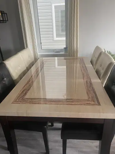Dining table with 6 chairs for sale, View more