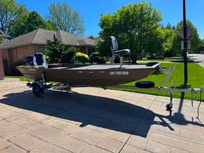 1648 Smokercraft Aluminum Boat 2020, Yamaha 25 HP 2020, Trailer EZ loader 2020 all in great shape re...