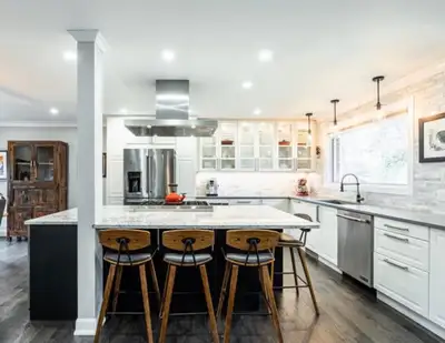 Kitchen for sale - cabinets, countertops, and island, View more