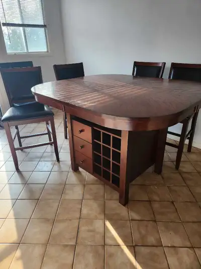 Dining room table and chairs, View more