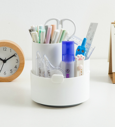 Stylish Multi-functional Rotating Storage Box for Stationery Cos, View more