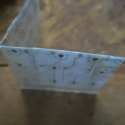 $10 Vintage 90s wallet made from flexible circuit board membrane, View more