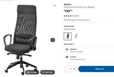 Selling Ikea Markus Office Chair Like new condition, no issues. Selling because I upgraded to a nice...