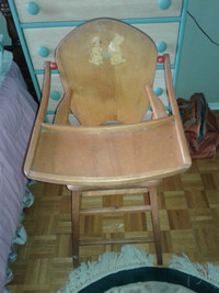 VINTAGE BABY HIGH CHAIR WOODEN