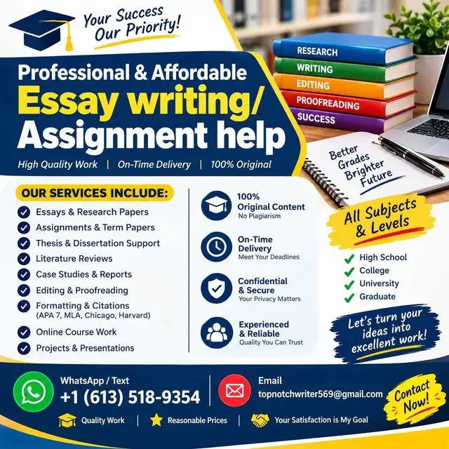 Professional & Affordable Essay writing/Assignment help