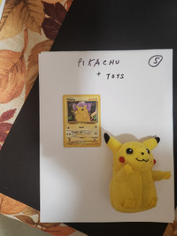 Pokemon Cards + Pikachu plush toy