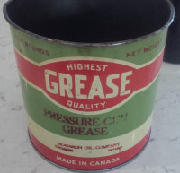 Vintage Tin/Can Monarch Oil, Kitchener, Pressure Gun Grease