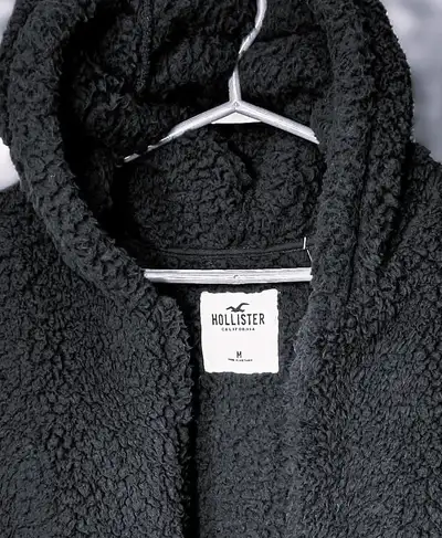 New Hollister Women's Teddy Jacket Hoodie Cozy Warm Sherpa Coat, View more