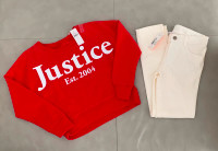Justice sweater (size 7) and Joe Jeans (size 8) BNWT