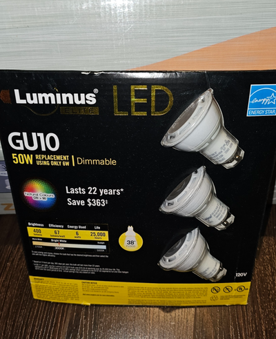 Luminus LED - Dimmable GU10 50W, using only 6W, View more