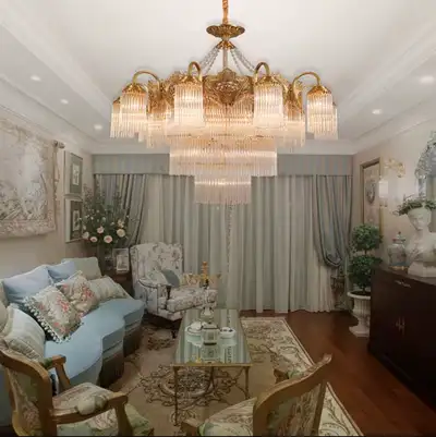 Luxury Gold Crystal Chandelier, View more